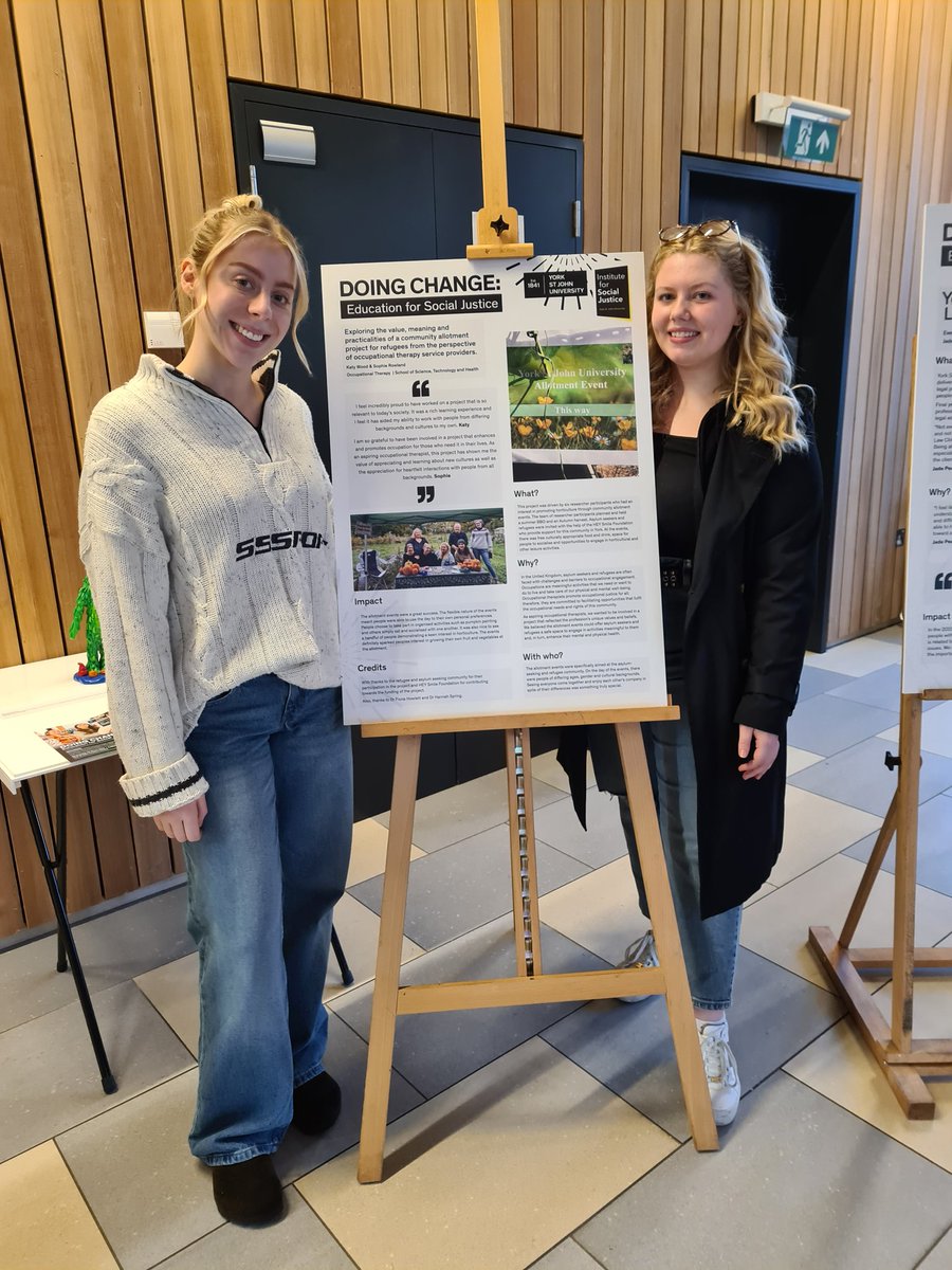 Dr Fiona Howlett (@fiona_howlett) on Twitter photo Great to see our final year students presenting their poster on their work on The Value and meaning of a community allotment with Sanctuary Seekers at The York St John University Institute of Social Justice Doing Change evening <a href="/YSJOT/">York St John OT</a> <a href="/YSJOTSOC/">York St John Occupational Therapy Society</a> Great to see our final year students presenting their poster on their work on The Value and meaning of a community allotment with Sanctuary Seekers at The York St John University Institute of Social Justice Doing Change evening <a href="/YSJOT/">York St John OT</a> <a href="/YSJOTSOC/">York St John Occupational Therapy Society</a>