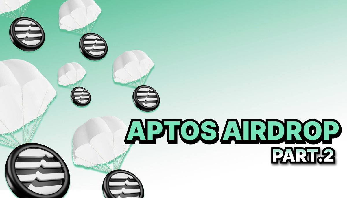 🪂🪂 𝗔𝗣𝗧𝗢𝗦 𝗔𝗜𝗥𝗗𝗥𝗢𝗣 🪂🪂

Aptos released 𝗷𝘂𝘀𝘁 𝟯% 𝗼𝗳 𝘁𝗵𝗲 𝟱𝟭% of tokens allocated for the community.👀

Around $APT 480 million tokens are yet to be distributed to the community.

Follow theses hidden steps 🧵👇🏼