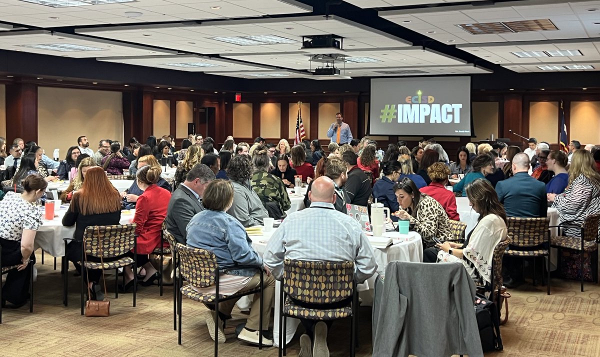 Spent the morning with #teamECISD district leadership in a room full of #edurockstars that are doing great work to make a difference for our kids every day, in good times & tough times! 🚌📓✏️📚💻 I’m grateful for the opportunity join this district many years ago & to continue