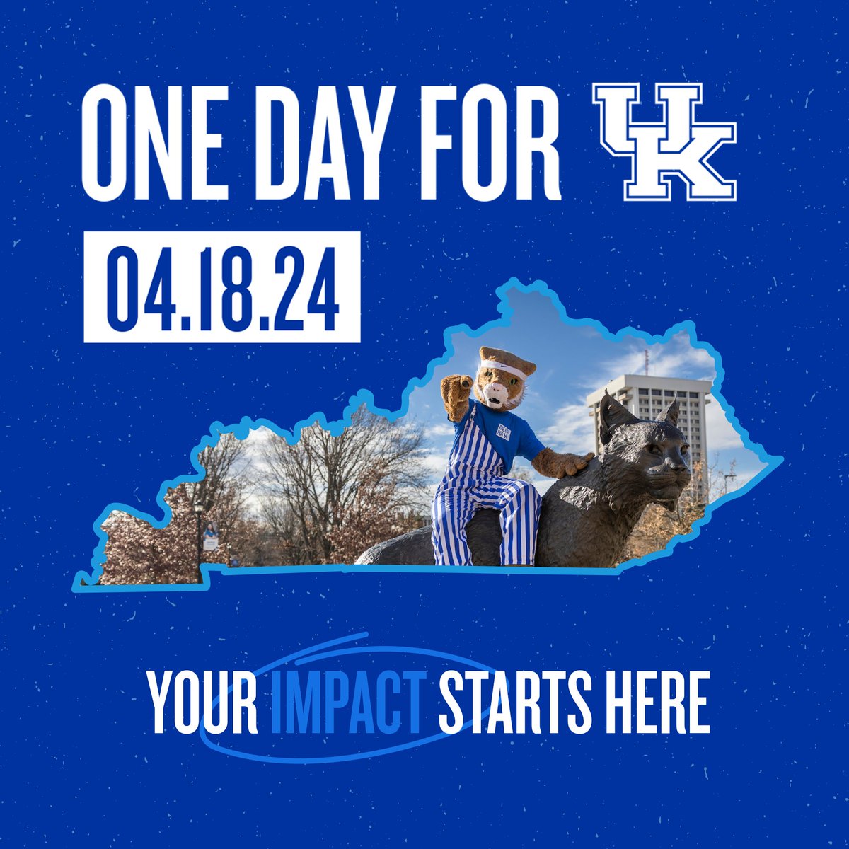 Calling all Wildcats! Mark your calendars ✏️ Thursday, April 18 is #OneDayforUK! Join our 24-hour giving day and support student careers with the Workforce Ready Wildcats Fund. Your 🎁 = 💼 internships, career services, and more! #YourImpactStartsHere