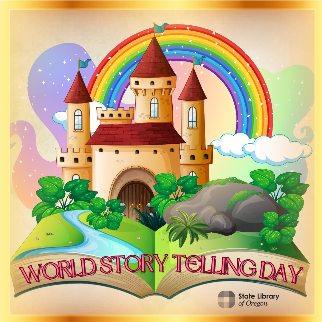 statelibraryor's tweet image. Today is World Storytelling Day! We as people are natural storytellers. Tellings someone about your day, reading a book, listening to family legend are all forms of storytelling.

Do you prefer telling or experiencing stories, or both?

#StateLibraryofOregon #WorldStoryTellingDay