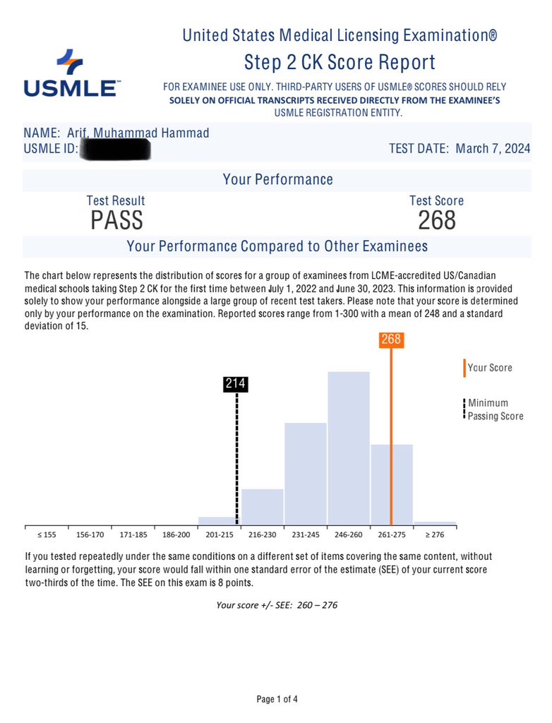 ALHAMDULILLAH for this score. Discipline is key! Built on strong Step 1 foundation , I’m geared up for #Match2025 
#MedTwitter @ProjectImg @imghelpinghand