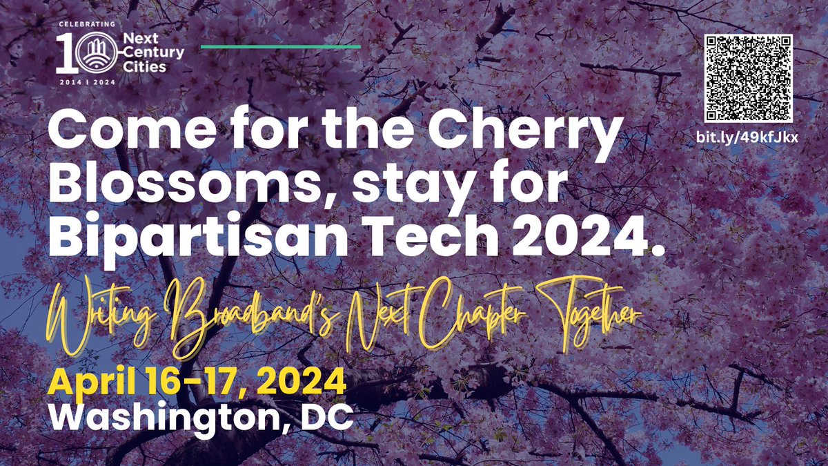 Spring has sprung and it's Cherry Blossom season in Washington, DC. If you're in town for to see the blooms, stay for Bipartisan Tech 2024! Learn more about Bipartisan Tech and secure your seat here: nextcenturycities.org/bipartisantech/