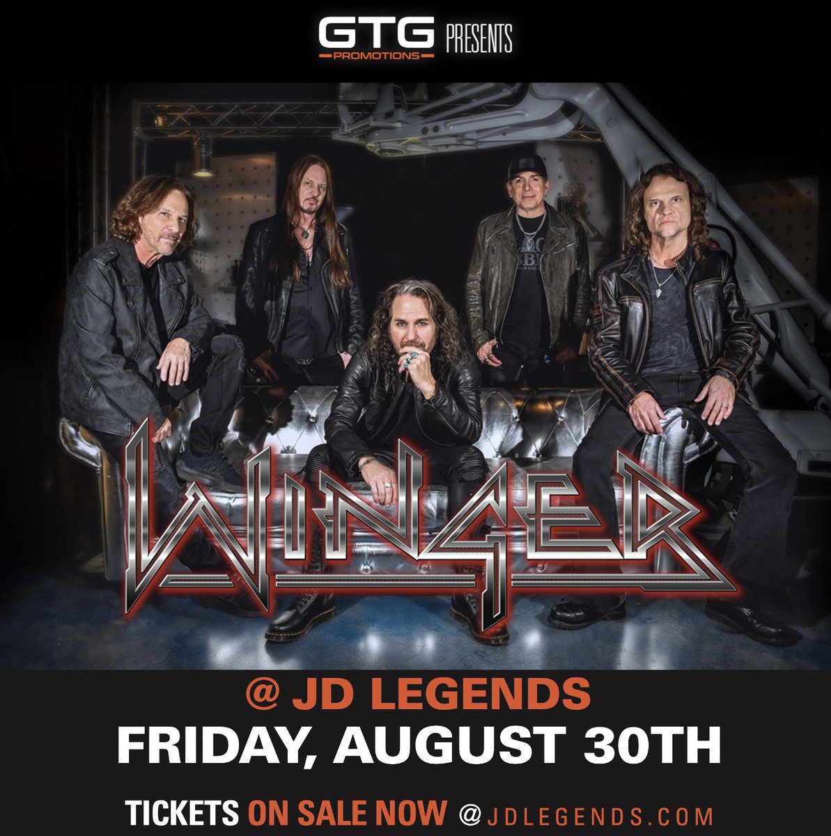 We can't wait to play J.D. @LegendsJD in Franklin, OH on August 30! Tickets on sale now at: aftontickets.com/event/buyticke… #Winger