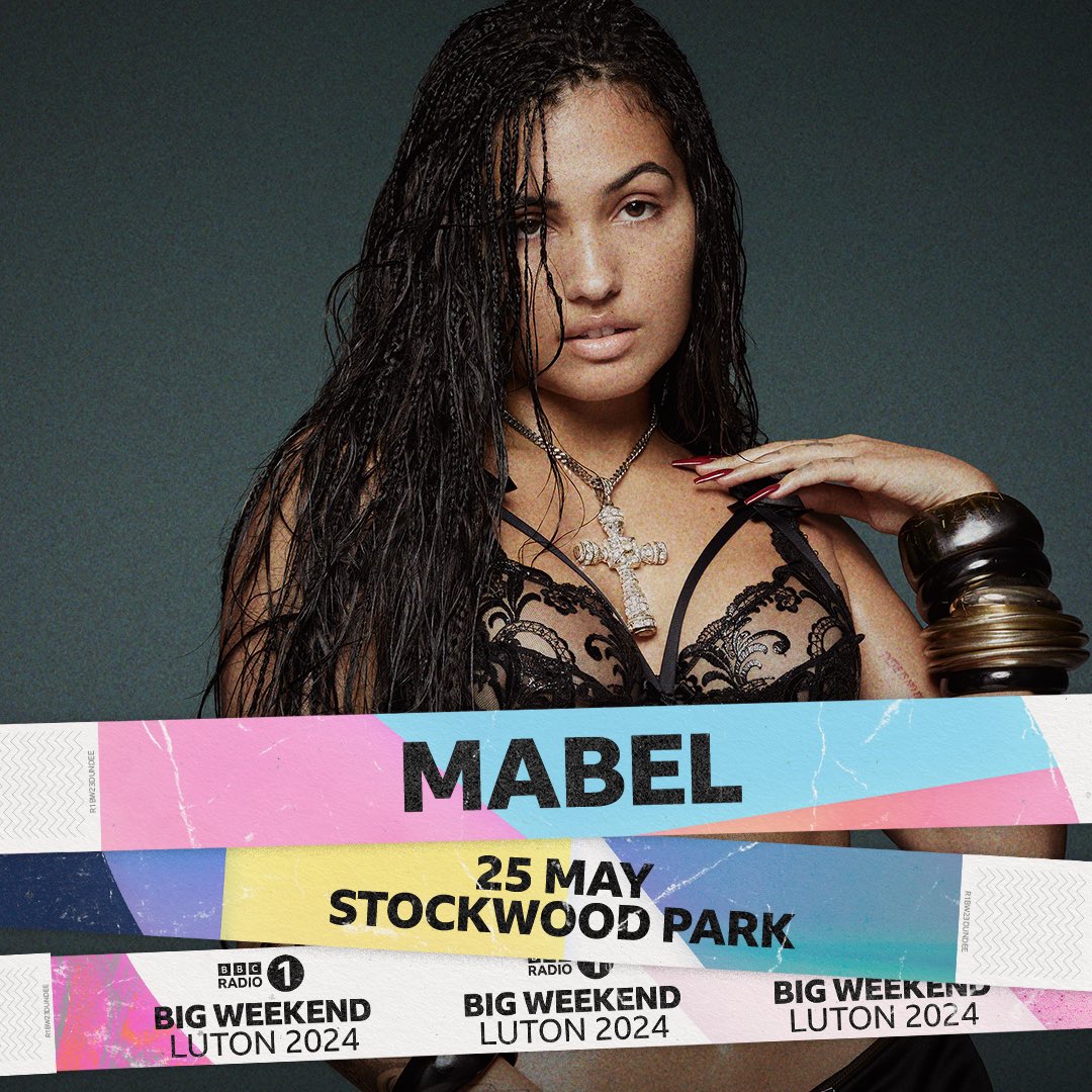 🤩 @Mabel makes her return to the @BBCR1 #BigWeekend stage ❤️‍🔥 Catch her on the main stage on May 25 at Stockwood Park 🌹