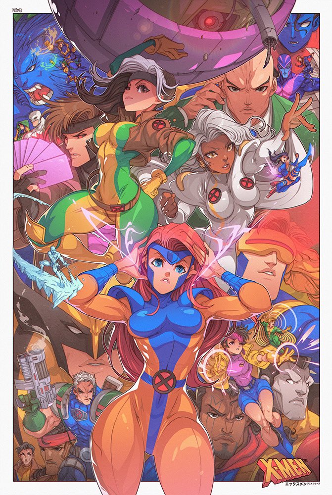Here’s my X-Men animated series tribute piece! I wanted to focus on Jean Grey, Storm and Rogue for this one. You can grab a print of this at ironpinky.com. #xmen #edwinhuang #jeangrey #xmen92 #xmen97