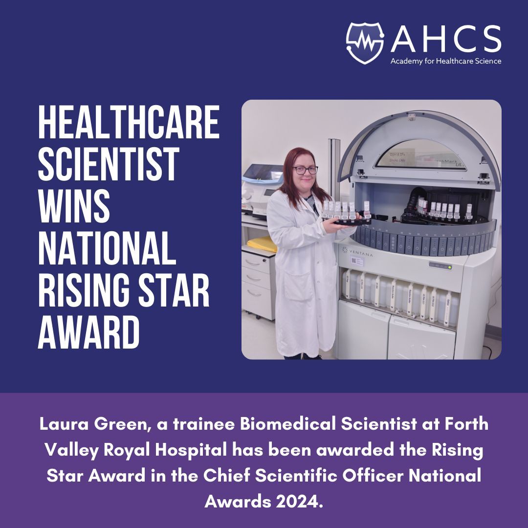 Congratulations to Laura Green, a trainee Biomedical Scientist at Forth Valley Royal Hospital! Click below to read the full article recognising this great achievement 👇 buff.ly/3PuI547 #RisingStar #HealthcareScience