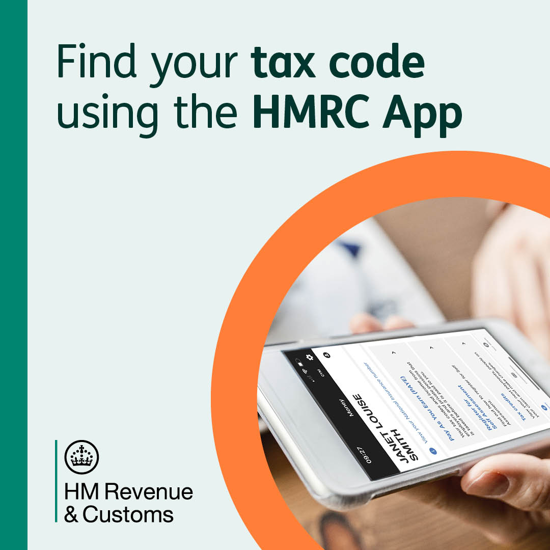 Need to check your tax code? ✅ Find it quickly and easily by downloading the HMRC App today 📱 iOS - ow.ly/G34a50QrJtX Android - ow.ly/xq8950QrJtW