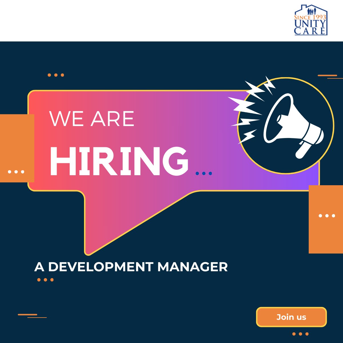 UnityCare's tweet photo. Raising funds to support the Unity Care’s mission and programs is a full-time job. If you are an expert in planning, executing, and managing fundraising activities, we need you! https://t.co/YG664xFK2G https://t.co/fmfosjRzuR
