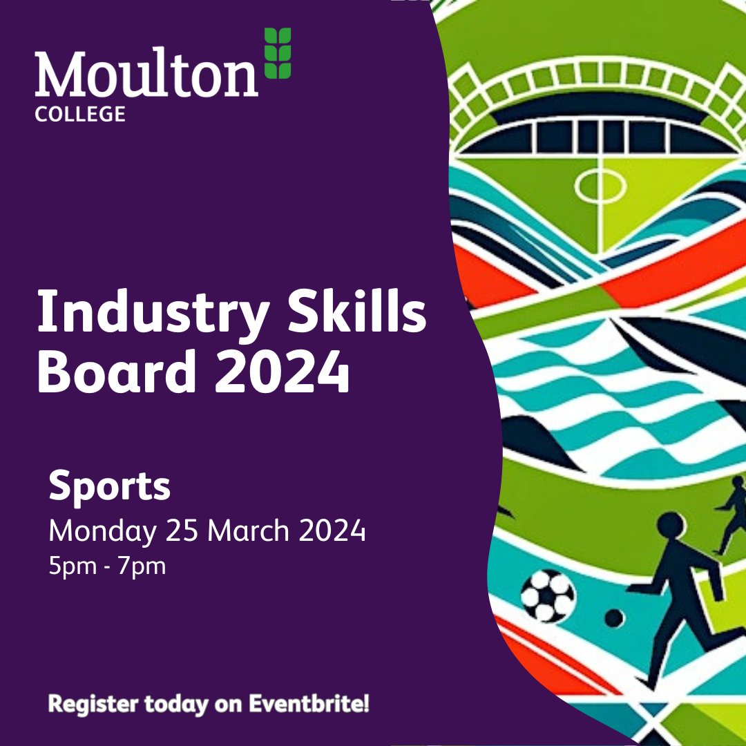 Join Moulton College's second ISB meeting to enhance the sport curriculum. Your expertise shapes student success. Refreshments provided. Register now! Register today! - eventbrite.co.uk/e/industry-ski… #IndustrySkillsBoard