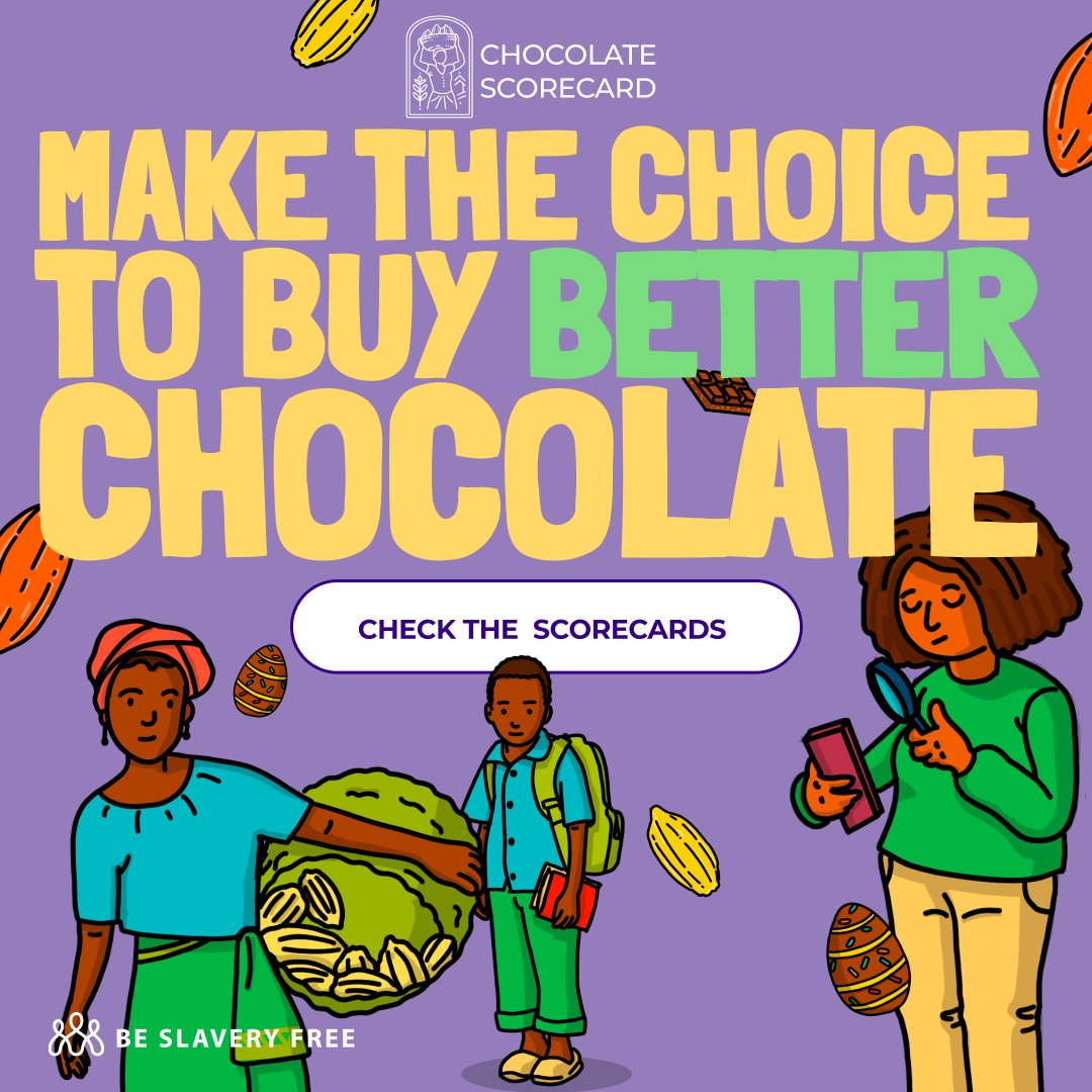 🍫 The 5th Edition of the #ChocolateScorecard is out now! 🍫
Better chocolate is better for people & the planet! 🌳
How did your favorite chocolate brand do?
📲 Find out: chocolatescorecard.com

#EthicalChocolate #EthicalCocoa