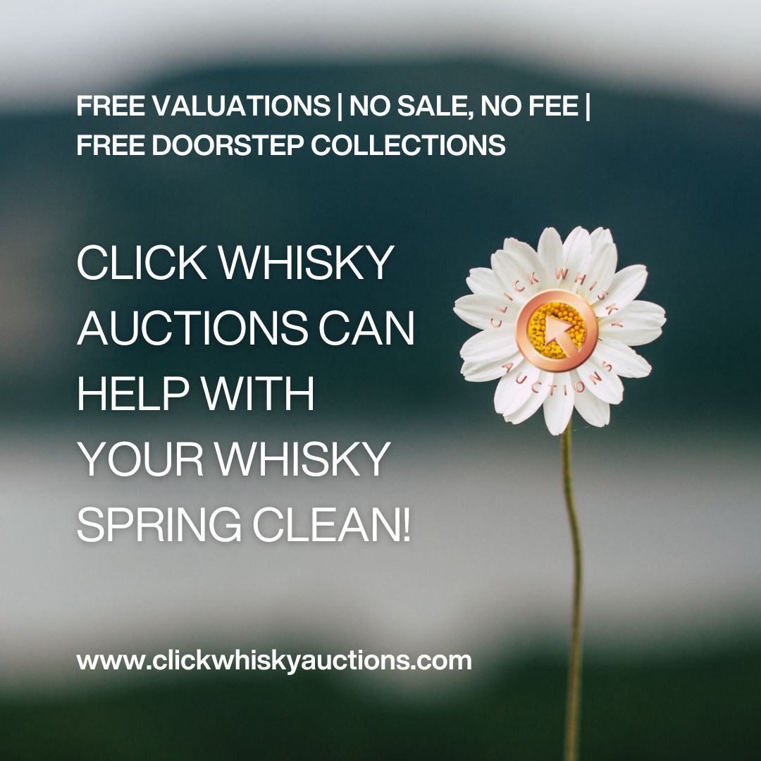 Having a Spring clean? Contact us for a free valuation. Remember - no sale, no fee! Bottles for the April auction must be with us by Saturday 6th April #clickwhiskyauctions #springclean #malt #whisky #whiskyauction #whiskyseller #sellwhisky #clickwhisky