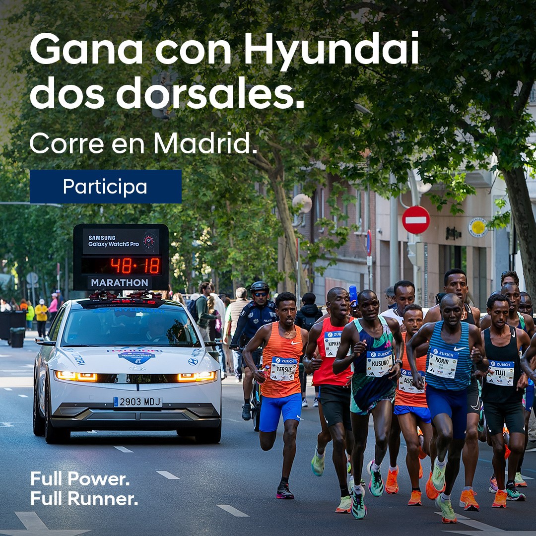 🏃‍♂️Regresa la fiesta del running y nosotros tenemos entradas 😜 Consigue 2 dorsales para el @RNRmadmaraton en un sencillo paso. Haz clic en el siguiente link para participar ➡️ hyundai.es/full-runner/so…. Que comience la fiesta 🕺#FullPowerFullRunner