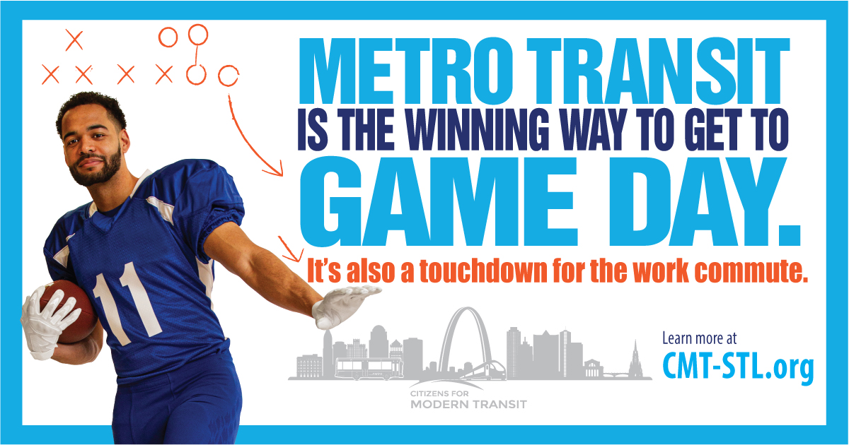 Excited to announce our newest partnership with St. Louis' own professional wide receiver @d_shepherd11 to promote #TRANSIT in the St. Louis region this Spring - for work or play. Look for upcoming events around our partnership in April. cmt-stl.org/cmt-partners-w…