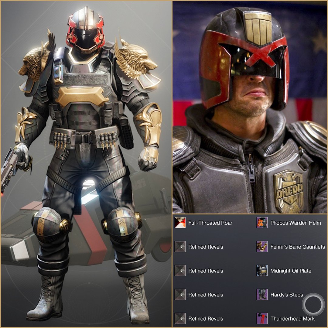 Dredd Inspired Titan Fashion! Credit to Technoviking22 from my Discord for making this Titan Fashion! Follow for more Destiny Fashion! #Destiny2 #Destiny2fashion #destinyfashion #destinythegame