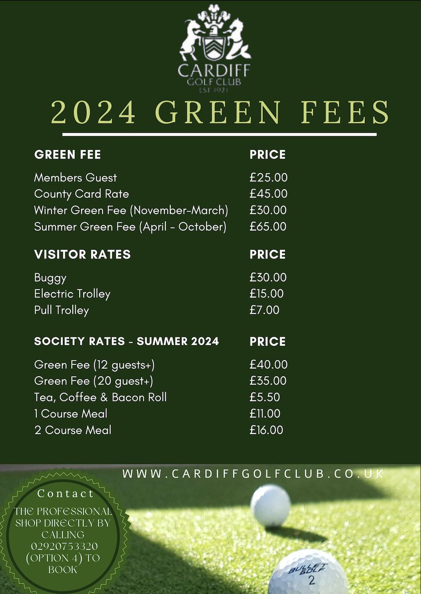 ⛳️🌟 Calling all golf enthusiasts! As it's officially spring and our 2024 summer season is nearing, lock in your 2024 green fees. Don't miss out on this amazing opportunity to elevate your game and soak up the sun while surrounded by lush greens this golfing season!🏌️‍♂️