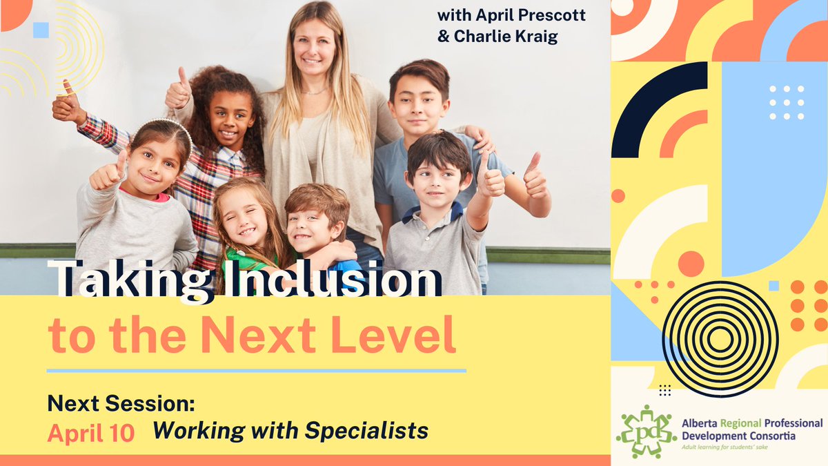 Join April Prescott & Charlie Kraig for a series of sessions that will improve understanding of inclusion & provide strategies that can be implemented to improve results for students. Learn more/register: bit.ly/ERLCIE605 #inclusiveEd