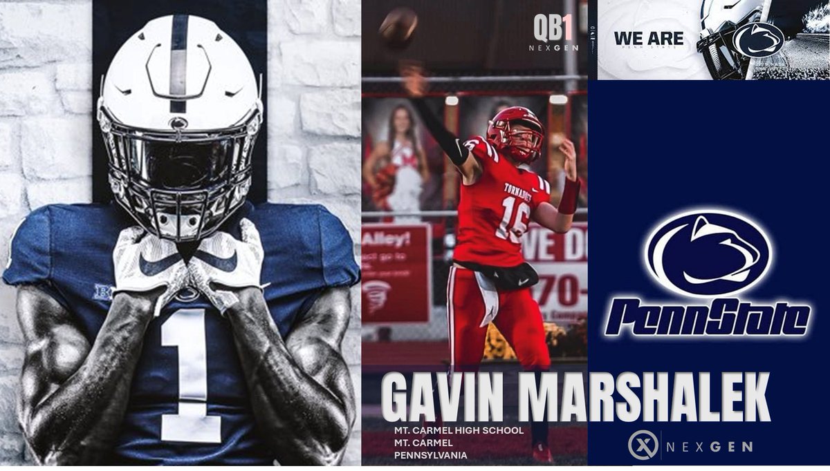 2026 QB Gavin Marshalek @GavinMarshalek1 Mt. Carmel HS @GOBIGRED19 (PA) travels Friday to Penn State @PennStateFball