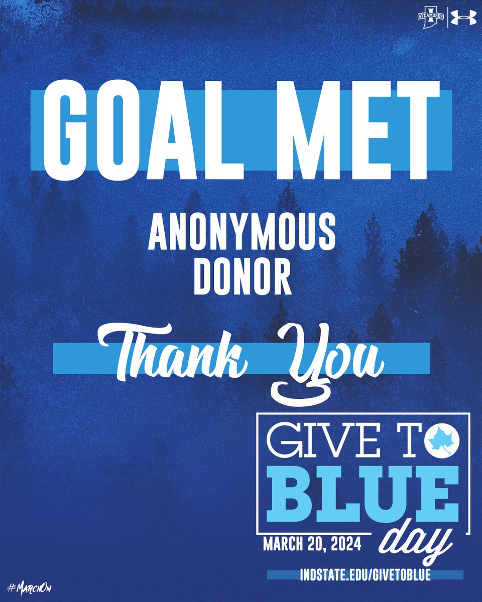 🚨𝐆𝐎𝐀𝐋 𝐌𝐄𝐓 🚨 Thank you to our Anonymous Donor for your challenge and to the Donors who helped unlock their matching $10,000 gift. #MarchOn | #GiveToBlue24