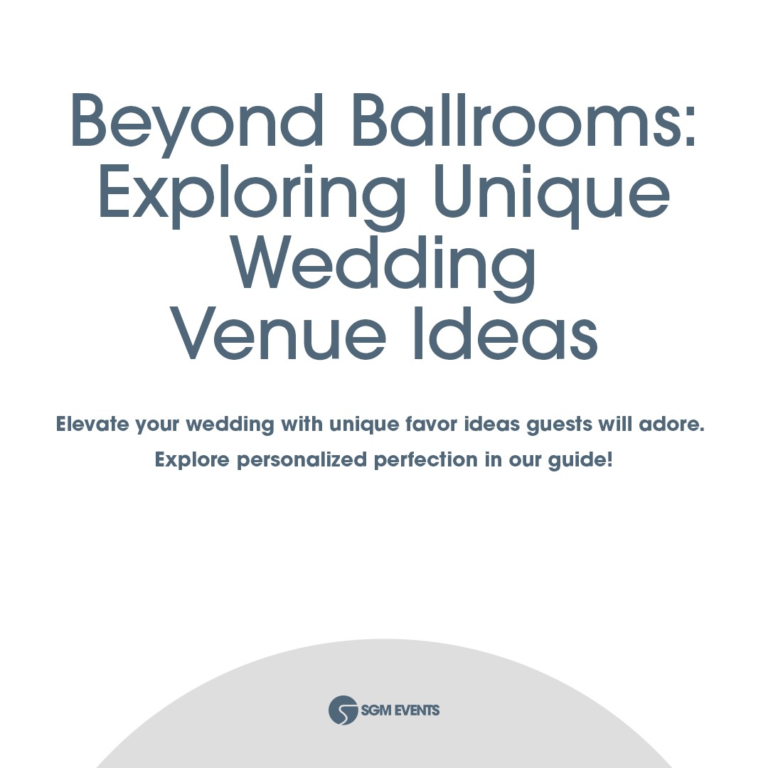 'Ready to say 'I do' to a wedding venue that's out of the ordinary? Ditch the traditional ballroom and let your creativity run wild with these unique and unforgettable wedding venue ideas! 💍✨ Read about it here: sgmevents.com/2024/03/20/bey… #SGMEvents #uniqueweddingvenue