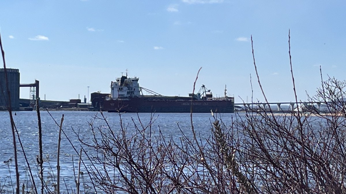 Another sign of spring! The Baie Comeau has left her winter berth and is headed to the CN ore docks. The Soo Locks open at 6pm Friday, and it takes about 25 hours to get there. #shipping#mining