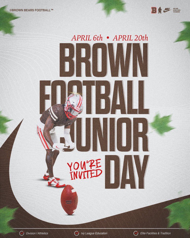 Thank you Coach Weaver for the Brown Junior Day Invite. Looking forward to it! @Browncoachweave @BrowU_Football @CoAcHKeLZZz3 @DBP_Football