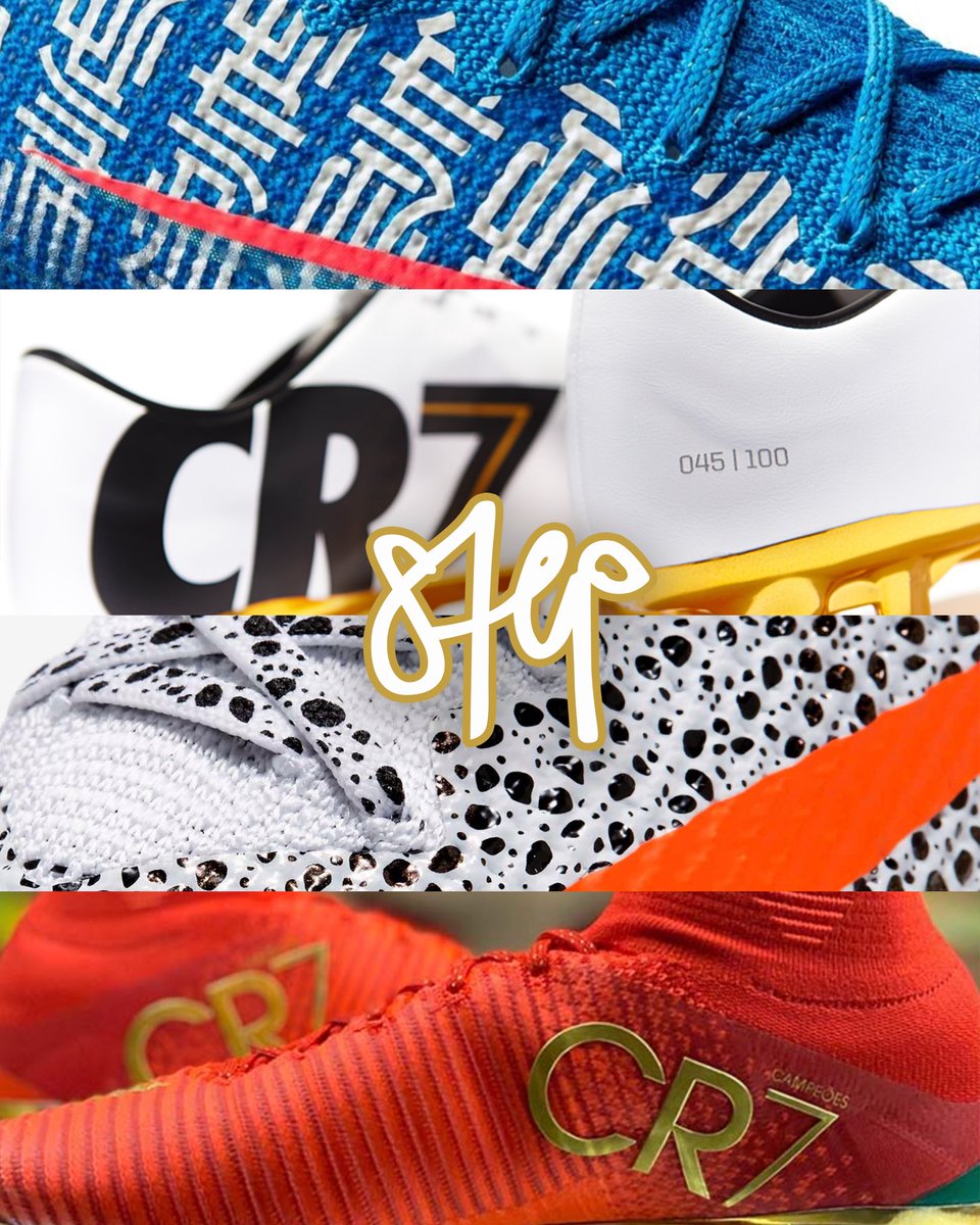 “CR7 Mercurial SB Dunk Lows” ⚡️ fused from some of Cristiano Ronaldo’s most iconic Mercurial boot colorways: Campeões, Shuai, Safari &amp; Vapor IX. <a href="/SneakerNews/">Sneaker News</a> <a href="/SoccerBible/">SoccerBible</a> <a href="/vsrsus/">VERSUS</a> <a href="/brfootball/">B/R Football</a>