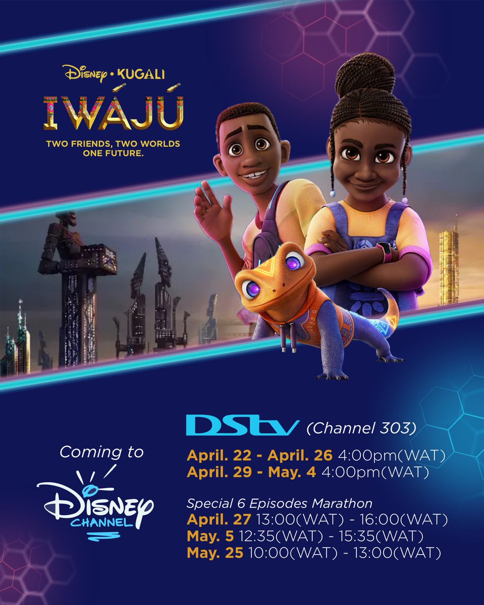 Get ready to journey into Lagos of the future with Iwájú! Coming soon to DSTV this April & May! #iwájú