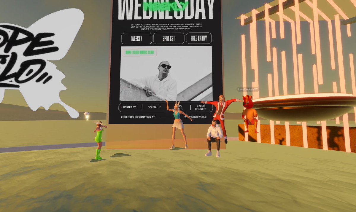 Join us now at Dope Stilo’s Wedneday Event held in Shmerz’s Arena spatial.io/s/The-Arena-64…