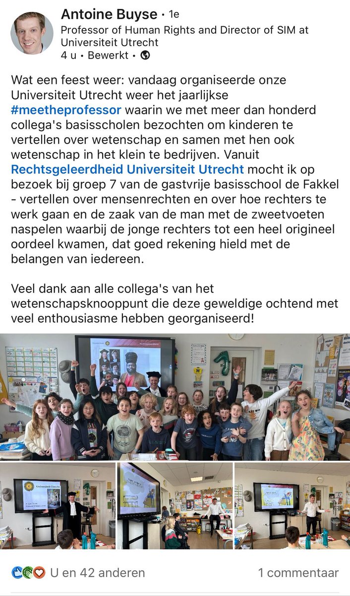 Meet the professor …. #wetenschap