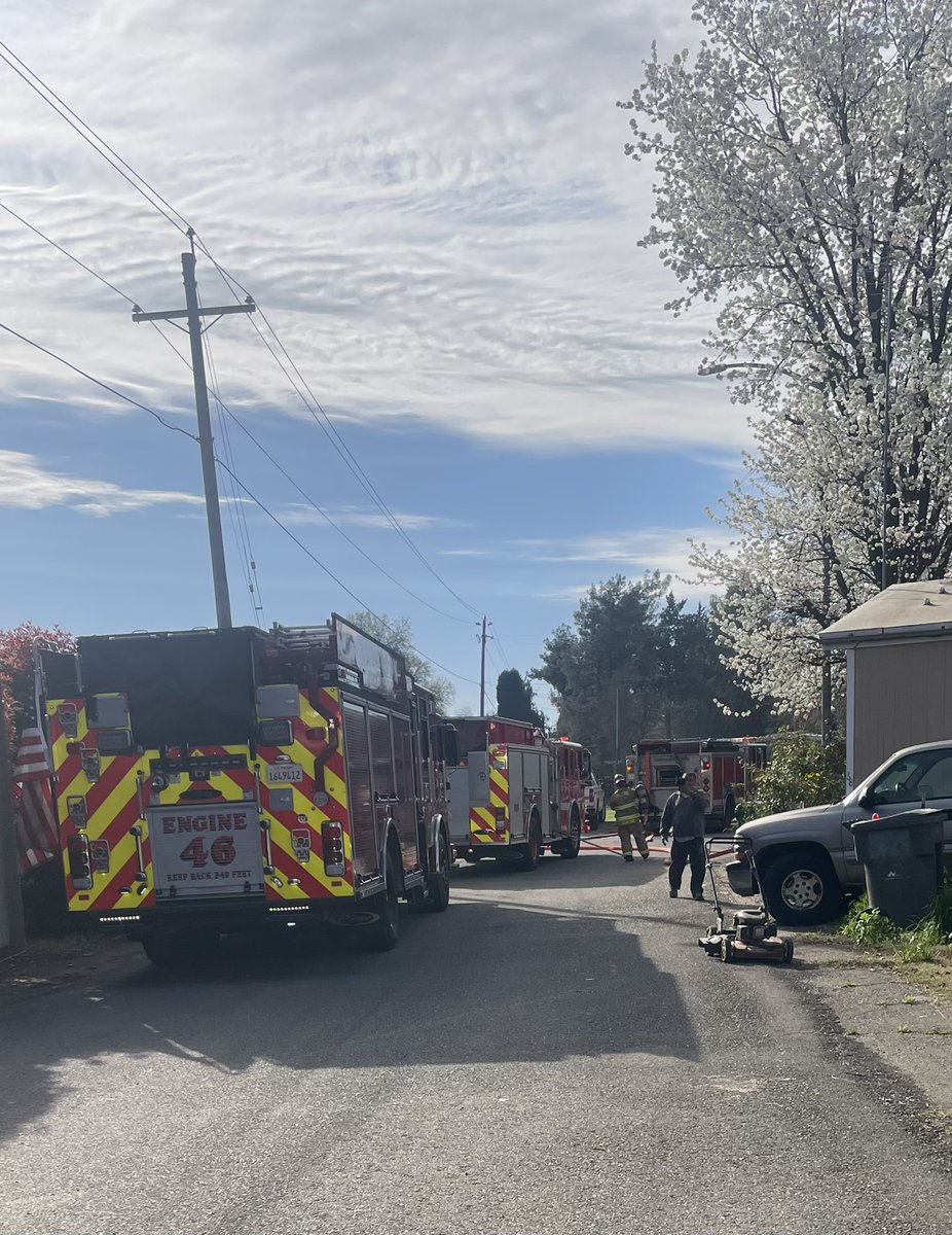 'Firefighters from CAL FIRE/Shasta County Fire and Anderson Fire swiftly extinguished a small ceiling fire at Riverland Mobile Home Park. Remember, proper chimney maintenance is crucial, especially in winter. #FireSafety'