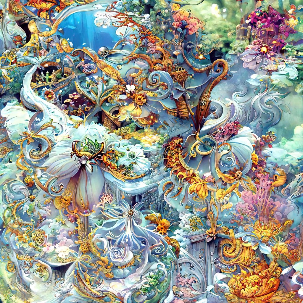 The Gardens of Atlantis - Terrace
2022, available

This is one of the last pieces that I made primarily with Disco Diffusion and explores organic, abstract imaginative landscapes of what Atlantis might have looked like at it's prime.