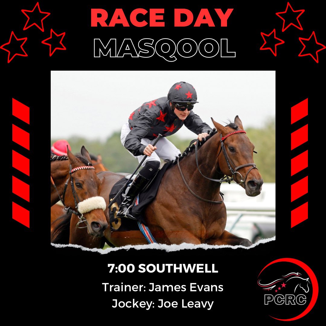 Masqool heads to @Southwell_Races this evening. Best of luck to him, @HJamesEvans + team, and @Joeleavy05 who takes the ride. Safe travels 🤞 #Returnofthemac #PCRC #HorseRacing