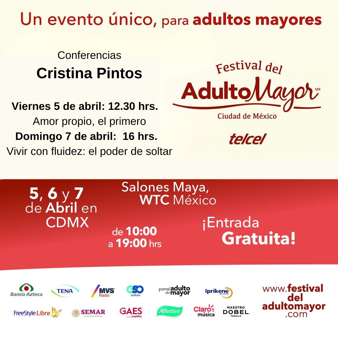 Muchísimas gracias a Concha León Portilla, Enlace50 y MVS Noticias por la invitación. La entrada es totalmente GRATUITA! Regístrate ya en: registro.fam.ahmreg.com.mx
 #vidasaludable #vivemejor #vidaplena #vejez  #wtc #bienestar #cdmx #vejez #amorpropio #saludmental #psicología