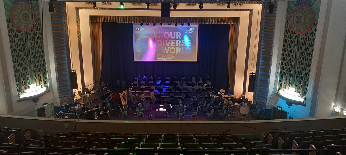 Stage set for the second performance of my 'You Had It All' with @bathphil @KESBath @TheForumBath #newmusic #ClimateEmergency