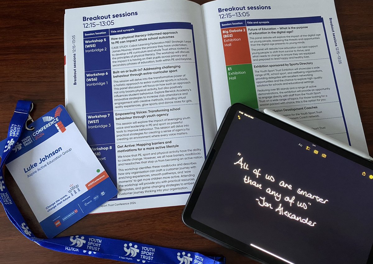 Aspire_Luke's tweet image. We had a great day at the @YouthSportTrust conference, where we were invited to deliver a workshop on mapping the common barriers to physical activity and how we can use customer journey mapping to provide solutions to young people and irradicate the barriers 💪 🏃 🎾 #YST #aap