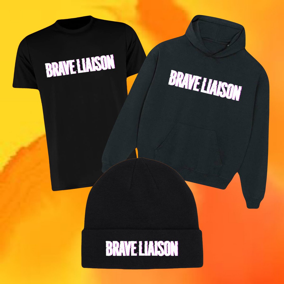 BRAVELIAISON's tweet photo. We heard you! Our new merch is now available to buy online. 🔥

Merch sales are hugely important for us bands these days, so get something fresh and show us some support. 🤝

👉🏼 https://t.co/Mbw4KJsdwc https://t.co/nBIXiVaosl