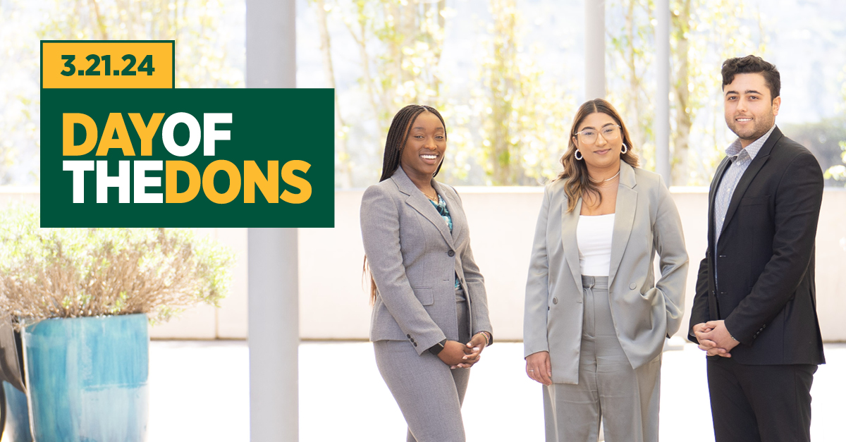 Only ONE more day until #DayoftheDons! Join us tomorrow, March 21, as we come together in support of our school and our #USFLaw #futurelawyers. Contribute to a program that means the most to you, from scholarships to bar prep to clinics. Give early: usfca.edu/usflawdotd