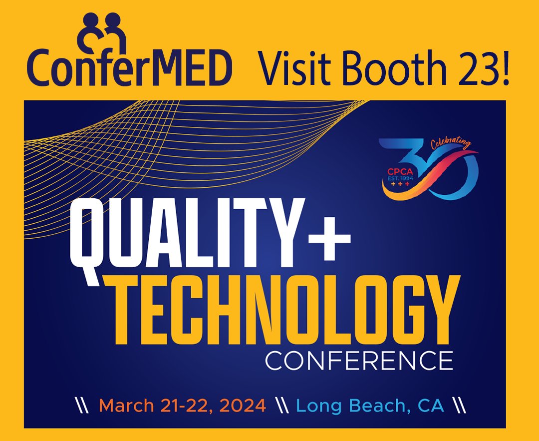 #CPCA24QTC: Visit ConferMED at Booth 23 to learn more about how our eConsults
🔹reduce total cost of spec. care to improve perf
🔹increase quality scores &amp; close care gaps
🔹support PACE Clinics to coordinate care &amp; develop appropriate treatment plans