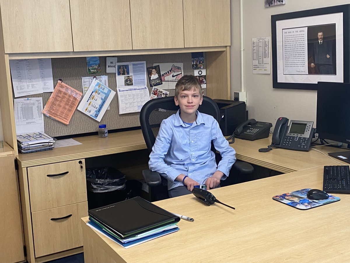 Henry rocked it as our Principal for the Day today! Some great ideas and suggestions. He even helped me work on the 2024-2025 calendar! #ThisIsRiverhead @colleenmohara @PrincipalGalati @LoriKoernerRCSD @DrMulieri