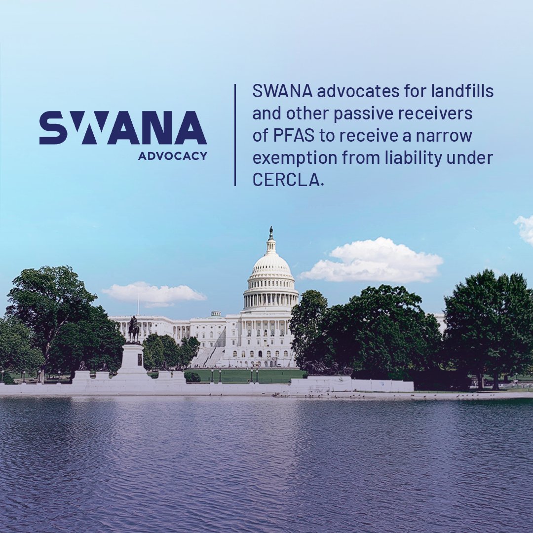 The US Senate Environment and Public Works Committee held a hearing today to examine PFAS as a hazardous substance. SWANA advocates for landfills and other passive receivers of PFAS to receive a narrow exemption from liability. Learn more: swana.org/news/swana-new…. #PFAS #SWANA…