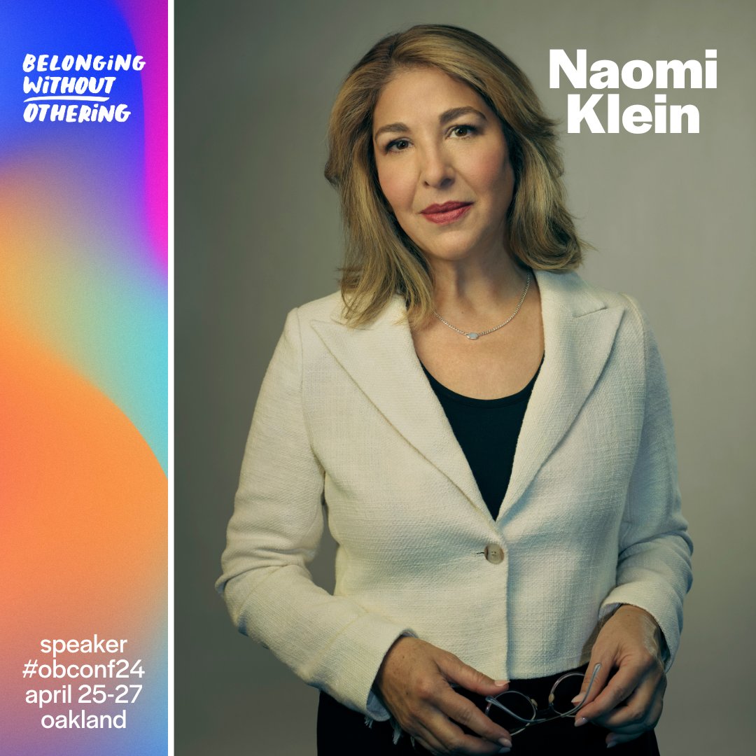 The renowned author and activist @NaomiAKlein will join us as a keynote speaker for the 2024 Othering and Belonging Conference! 🌟🎤 Naomi Klein's powerful voice and unwavering commitment to social justice make her a beacon of inspiration for change-makers worldwide. Join us as…