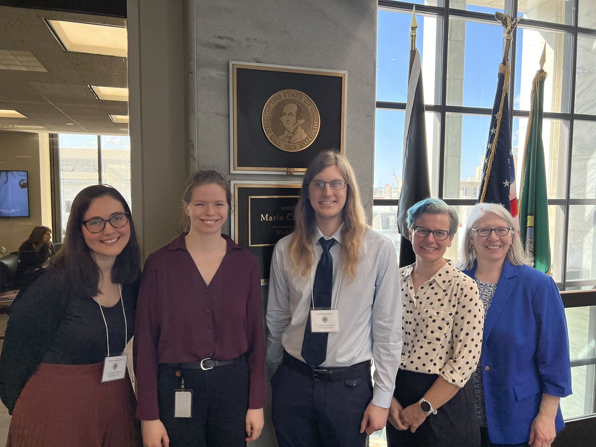 Thank you @SenatorCantwell office and the terrific staff for meeting with @AAI and the #PPFPHillDay team to discuss continued support for the @NIH. Feel free to visit us at @seattlechildren any time.