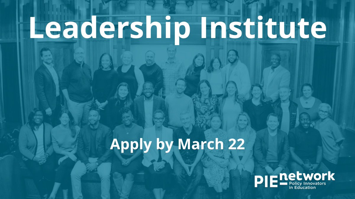 Applications for the 9th PIE Network Leadership Institute Cohort close this Friday! Join this year-long cohort experience focused on the art of leadership. Curious about who has already done it? Check out our alumni and current cohort! pie-network.org/what-we-do/lea…