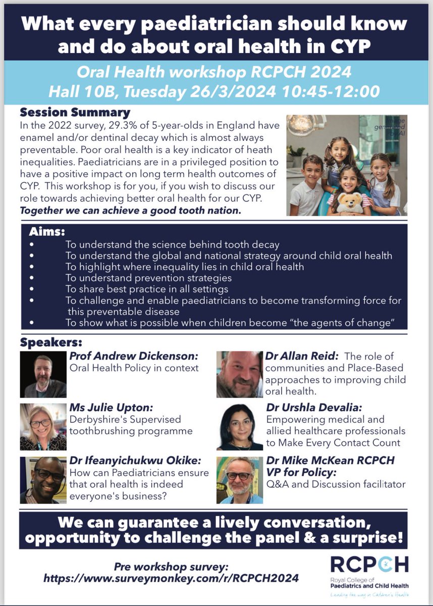 Super Excited to be a part of this fantastic line-up @RCPCHtweets presenting next week #RCPCH24 🙌🏽❤️🙌🏽Raising awareness on the importance of #oralhealth #CYP as part of a transdisciplinary approach, integrating with medical care. It makes sense 💁🏽‍♀️🌟!Please come & participate 🙏🏽🐘