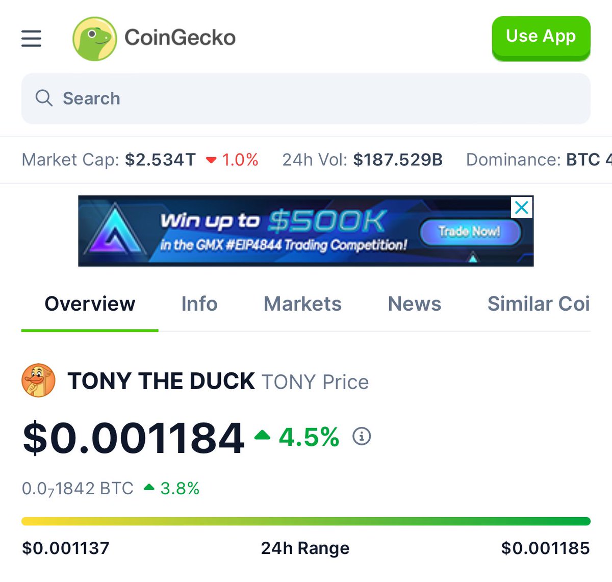 theducktony's tweet photo. QUACK QUACK, TONY THE DUCK IS ON COINGECKO 🔥🔥

https://t.co/Z2fK3qg4nm

NOT EVEN IN 20 hours since applying 👍 (Fastest token listing on $TON)

What is next?!? 🔥🔥🔥

Who the DUCK KNOWS?!? 👋🦆

Chart: https://t.co/Qoicr3ESm3

#TON $TONY #TONY https://t.co/382sAU34mG