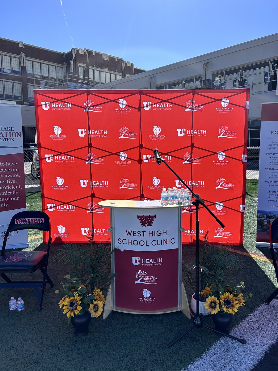 We are excited to announce the opening of of the West Hight School Clinic! <a href="/WestHighSLC/">West High School</a> <a href="/slcschools/">SLC School District</a> <a href="/Team_SLEF/">Salt Lake Education Foundation</a>