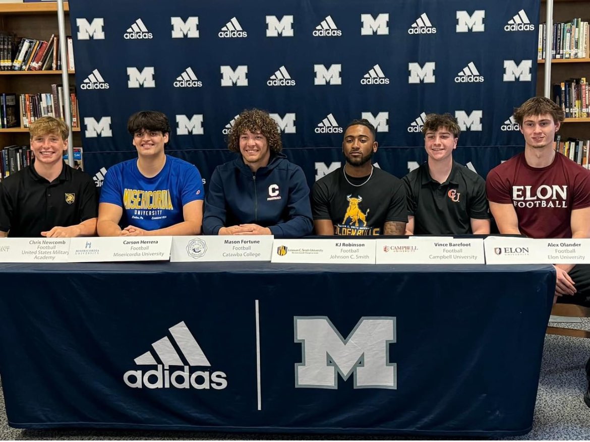 Millbrook Athletics (@millbrooksports) on Twitter photo Congrats (Left to Right) Chris - Rugby (Westpoint) ! Carson - Football (Misericordia) ! Mason - Football (Catawba) ! Koren (KJ) - Football (Johnson C. Smith) ! Vince - Football (Campbell)! Alex - Football (Elon) !
We know you’ll each be successful as you perform at the next Congrats (Left to Right) Chris - Rugby (Westpoint) ! Carson - Football (Misericordia) ! Mason - Football (Catawba) ! Koren (KJ) - Football (Johnson C. Smith) ! Vince - Football (Campbell)! Alex - Football (Elon) !
We know you’ll each be successful as you perform at the next