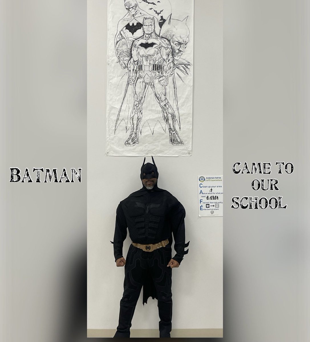 Today was  ￼ dress like a superhero !! So I had to make a phone call to the bat cave. So that Batman can come save the day #teachersoftiktok #TeacherLife #teachersoffacebook #teachersfollowteachers