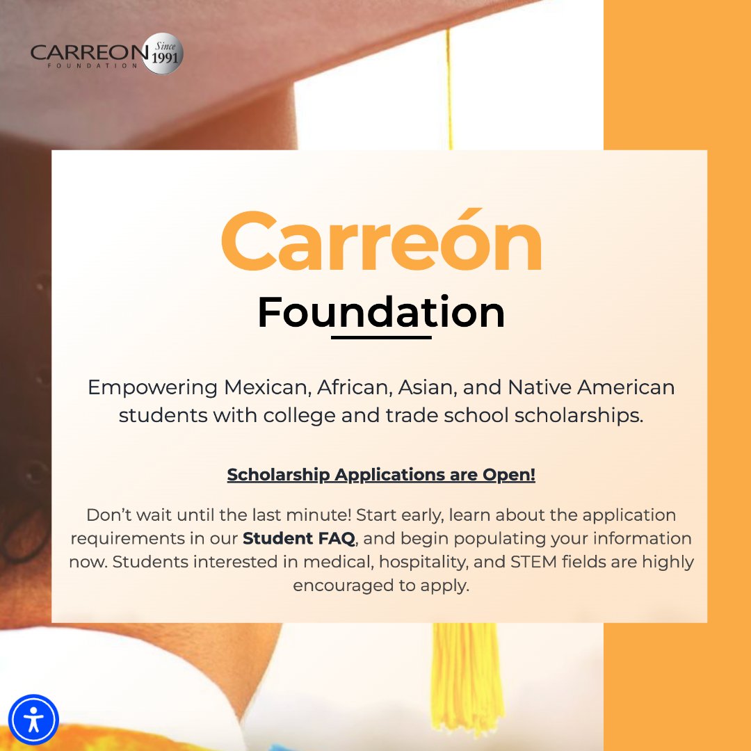 If you haven't started your application for a Carreón scholarship, time is ticking. ⏰ Applications will be accepted through March 31st. Don't delay, start today! 🎓 😃 Visit carreonfoundation.org/for-students/ for more info. @DrCarreonFound @CVUnified @DesertSandsUSD @PSUSD